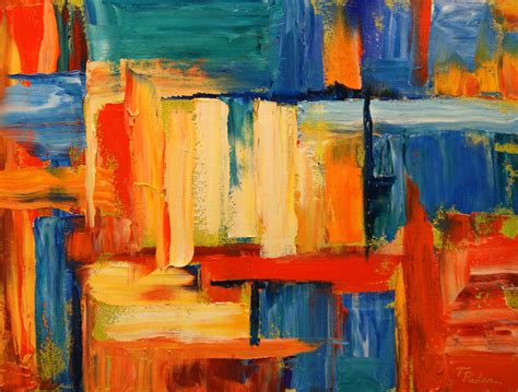 Daily Painters Abstract Gallery Colorful Abstract Oil Painting By