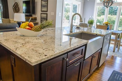 Cherry Kitchen Cabinets With Gray Wall And Quartz Countertops Ideas Cuethat