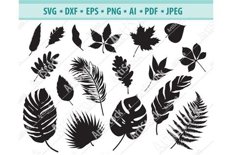 Leaves SVG file, Palm leaves SVG, Tree leaves Dxf, Png ...