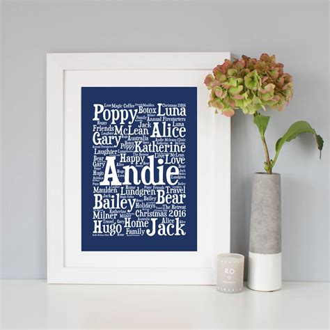 Personalised Word Art Print By Hope And Love