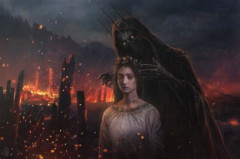 wallpaper dark fantasy fantasy art fantasy girl demon fire burning artwork 2560x1700