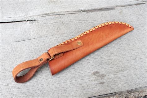 Handmade Leather Sheath From Bps Knives Natural Leather Sheath Etsy