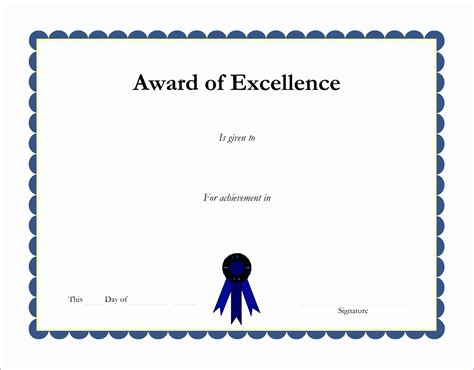 Certificate Of Academic Excellence Template Excel Templates