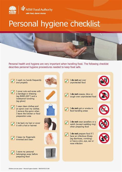 Printable Daily Personal Hygiene Checklist