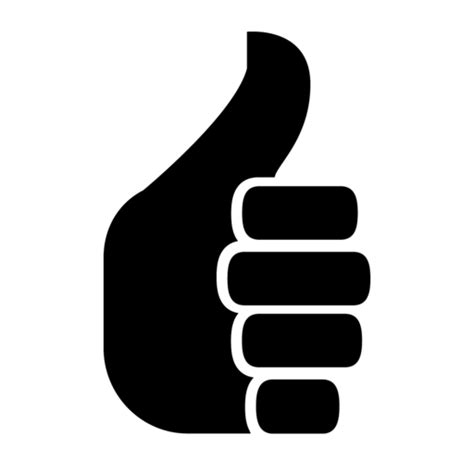 Thumbs Up Hand Pictogram In Employee Recognition Icons