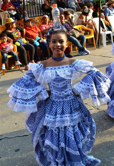 Barranquilla Colòmbia Girls Dresses Summer Blue Dresses Folklorico