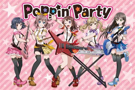 Poppin Party Official Art List BanG Dream Bandori Party BanG