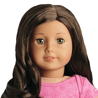 American girl doll long brown hair and bangs, green eyes, single stroke eyebrow. Just Like You 55 | My american girl doll, My american girl ...