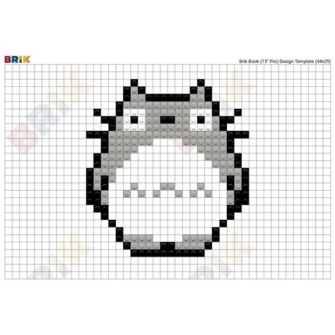 Cute Totoro Pixel Art Grid Pixel Art Grid Gallery