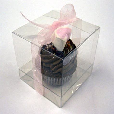Pack Of 25 Clear Cupcake Boxes For 1 Cupcake With Clear Incert Amazon