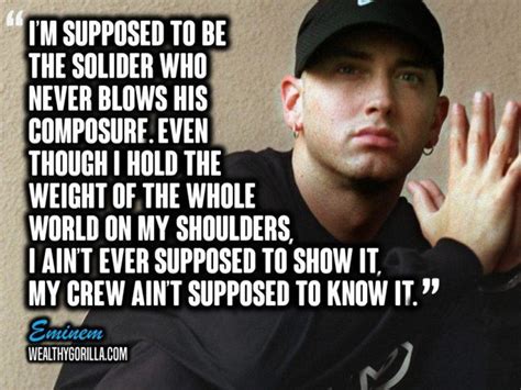 Self development and his music go hand in hand, and eminem quotes have given much hope and inspiration to people who if people take anything from my music, it should be motivation to know that anything is possible as long as you keep working at it and don't back down. 66 Greatest Eminem Quotes & Lyrics of All Time | Wealthy ...