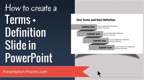 How To Create Terms And Definition Slide In Powerpoint Youtube