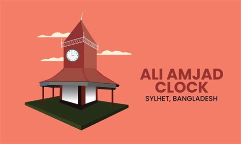 Premium Vector The Ali Amjad Clock Is The Oldest Clock Tower Of