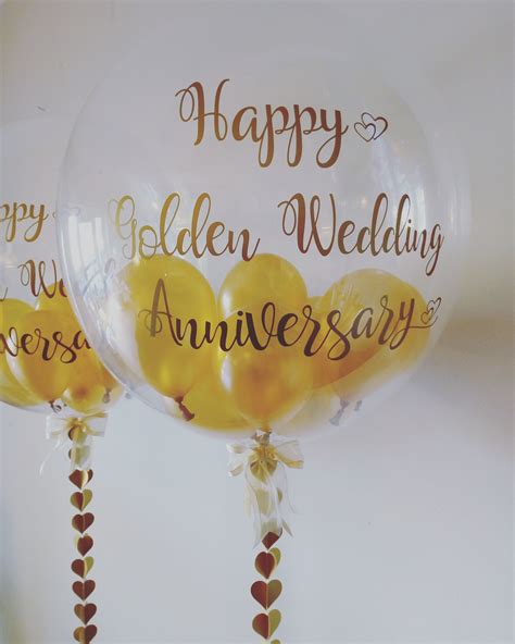 Golden Wedding Anniversary Balloons Golden Wedding Anniversary
