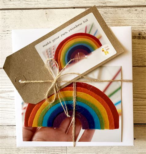 Rainbow Sewing Kit Felt Decoration Diy Craft Kits For Kids Etsy Canada