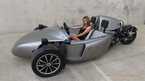 Awesome street legal, 3 wheeler sports car £6,000!! Silver Tri Pod. Reverse trike powered by Suzuki Bandit ...
