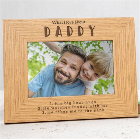 Personalised Daddy Photo Frame From Son Daughter By Dust And Things