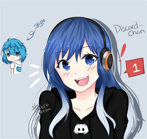 Discord Chan And Skype Chan D Anime Version Cartoon As Anime
