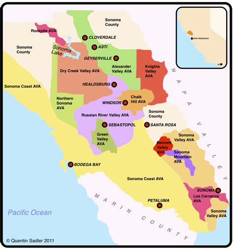 California Wine Appellation Map Secretmuseum