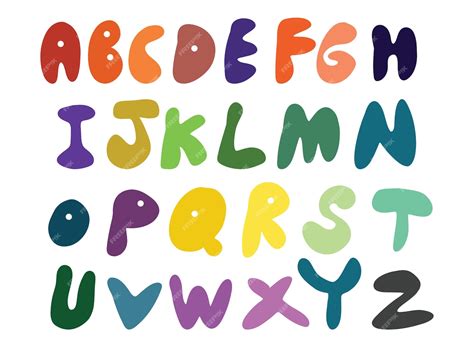 Alfabeto Letras Do Alfabeto Desenhadas à Mão Palavra Dos Desenhos