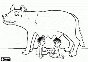 Constantine the great statue in york coloring page. Romulus and Remus, the founders of Rome, suckled by a she ...
