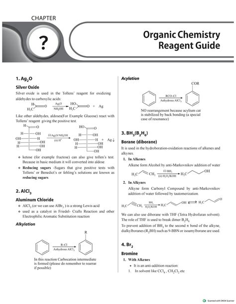 Organic Chemistry Reagent Chart Hot Sex Picture