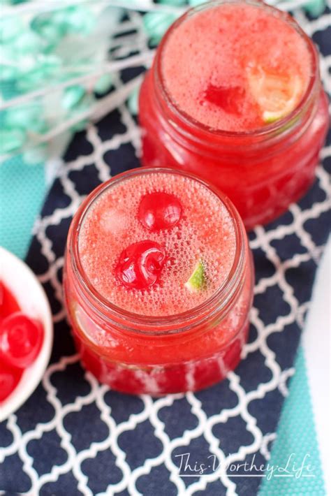 Top with the club soda. Frozen Cherry Limeade Drink - Sweet Summer Drink Idea