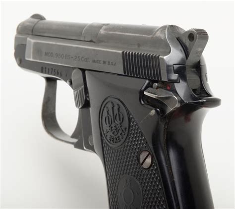 beretta model 950 bs 25 acp caliber semi automatic pistol serial number bt17566 the pistol remai