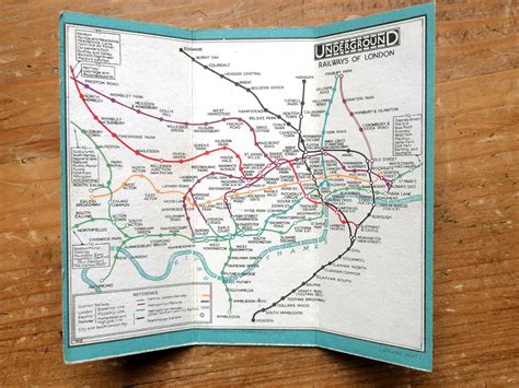 1927 London Underground Pocket Map Fh Stingemore January Iconic
