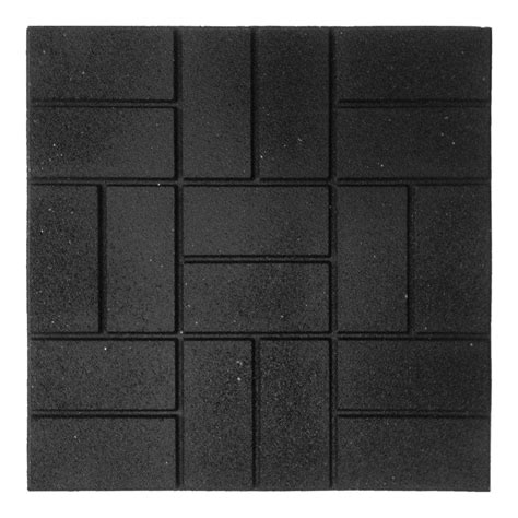 Envirotile 24 In X 24 In Rubber Xl Brick Black Paver Mt5001194 The
