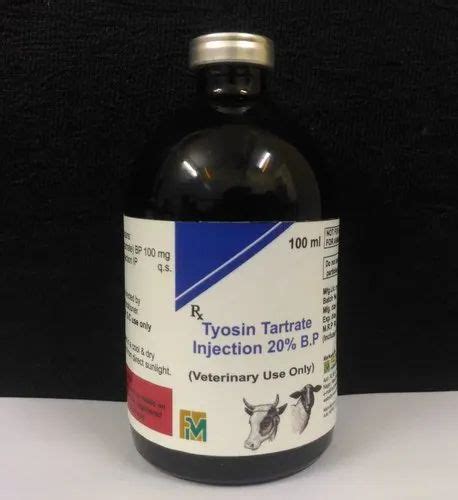 Tylosin Tartrate Injection 30 Ml And 100 Ml Packaging Size 30 Ml