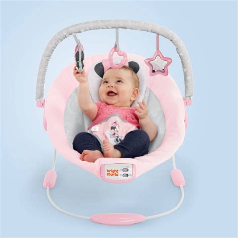 Bright Starts Disney Baby Minnie Mouse Rosy Skies Pink Baby Bouncer