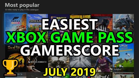 Easiest Xbox Game Pass Games For Gamerscore Achievements
