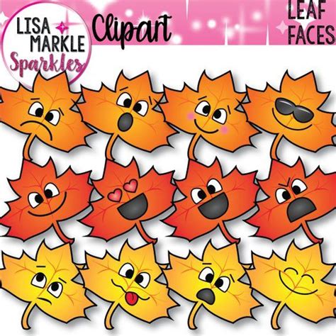 Emoji Clipart Emotions Clipart Leaf Clipart Fall Clipart Autumn