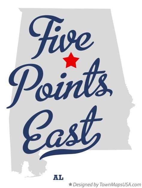 Map Of Five Points East Al Alabama