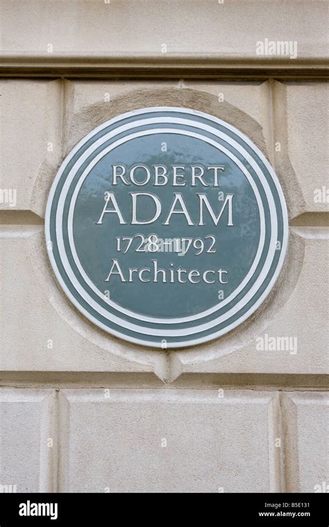 Robert Adam Architect Plaque Fitzroy Square London Stock Photo Alamy
