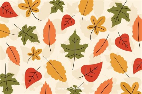 Free Vector Hand Drawn Autumn Leaves Background