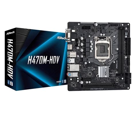 H470m Hdv Motherboard Intel H470 Lga 1200 Micro Atx Asrock Bundkort