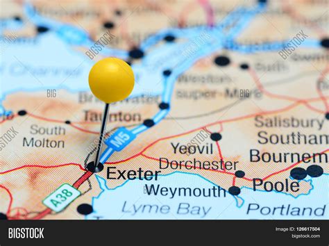 Exeter Pinned On Map Image And Photo Free Trial Bigstock