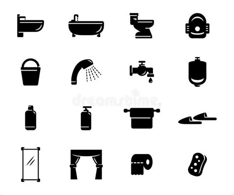 Simple Set Of Bath Room And Toilet Related Vector Icon User Interface