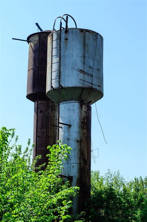 Old Rustic Water Towers Stock Photo Image Of Landscape 236552690
