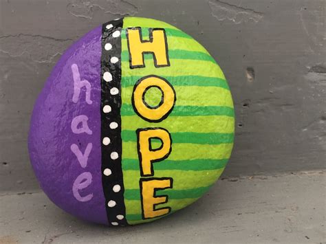 Have Hope Hand Painted Rock By Caroline The Kindness Rocks Project