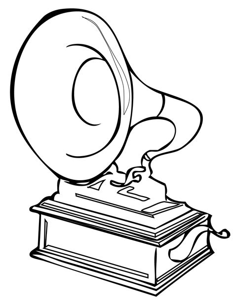 Record Player Coloring Page Coloring Pages