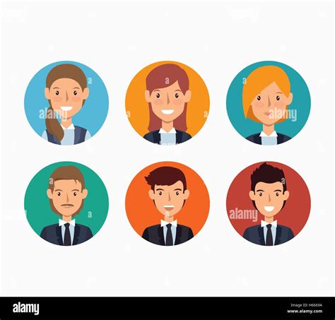 Business People Avatars Group Stock Vector Image And Art Alamy