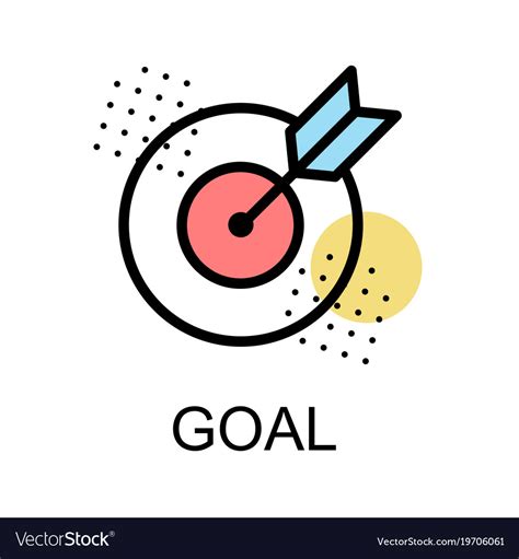 Goal Icon For Business On White Background Vector Image