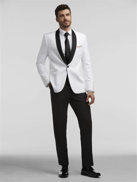White Dinner Jacket Tux By Calvin Klein Tuxedo Rental Mens Wearhouse