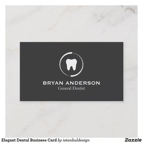 Elegant Dental Business Card Zazzle Dental Business Cards Dental