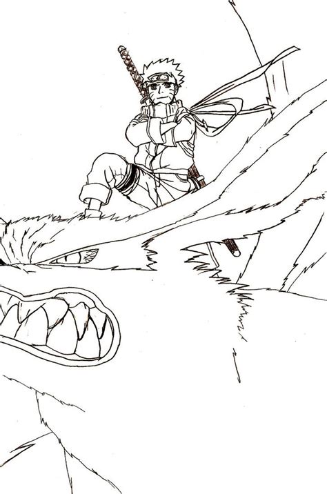 Naruto Kyuubi Rage Coloring Pages Coloring Pages