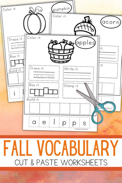 Fall Cut And Paste Worksheet