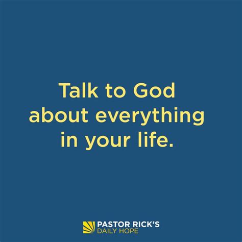 Pray About Everything Pastor Ricks Daily Hope